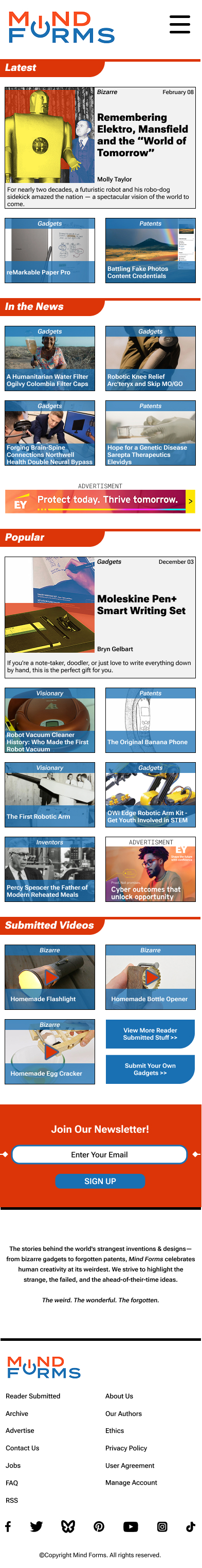 Mobile Homepage (Menu Collapsed)