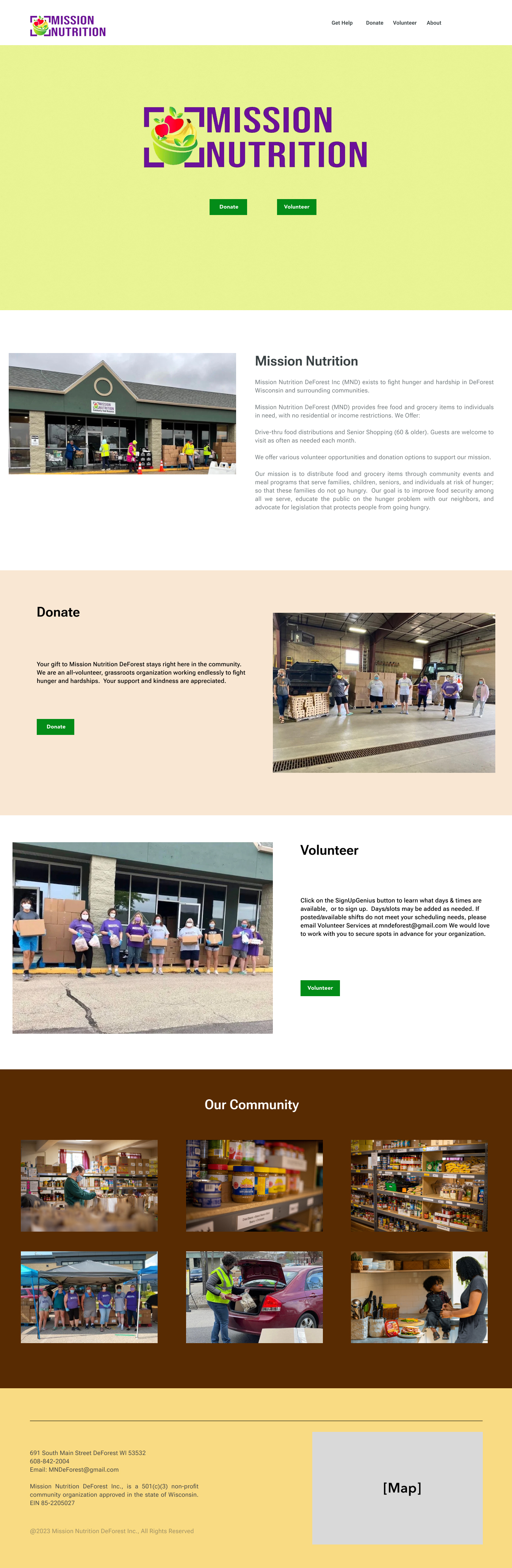 New design of Mission Nutrition webpage done in Figma