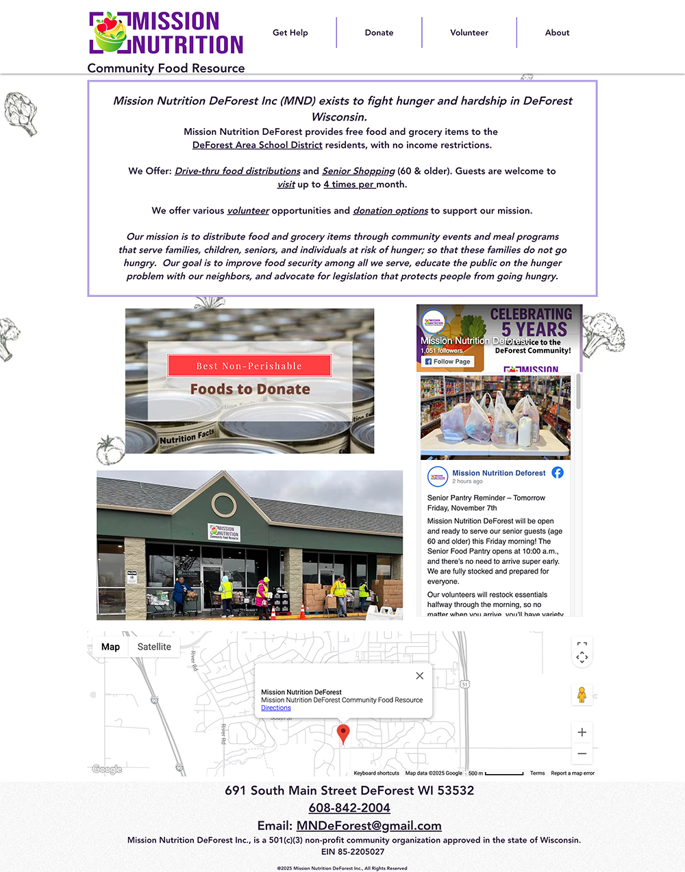 Original Mission Nutrition webpage