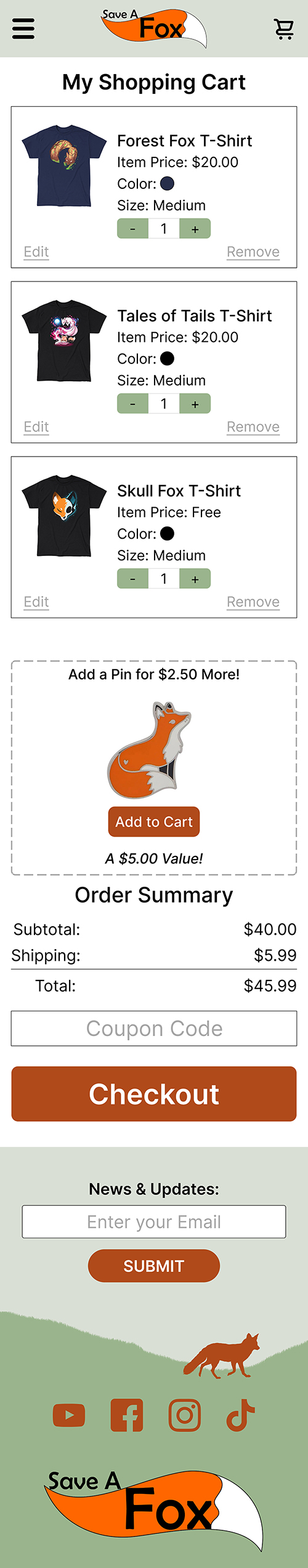 Mobile - Shopping Cart