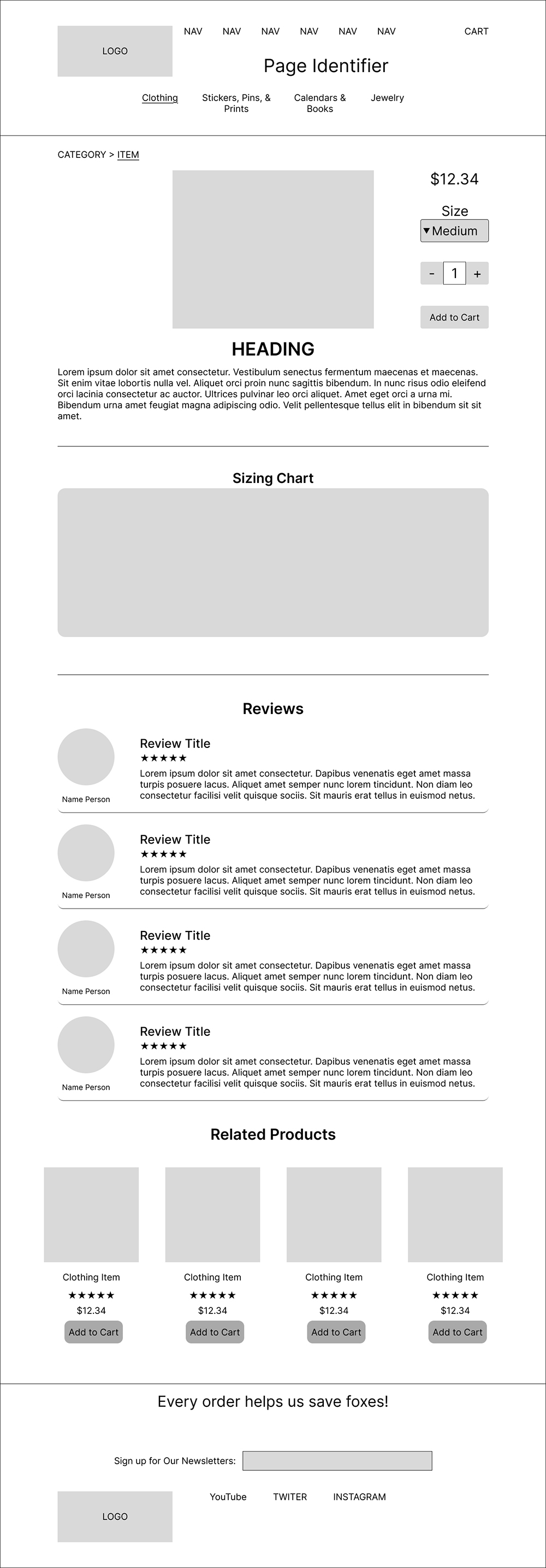Wireframe - Product Details